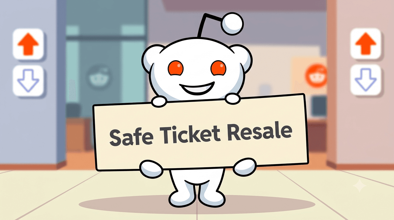 Guide explaining how to buy tickets safely from sellers on Reddit
